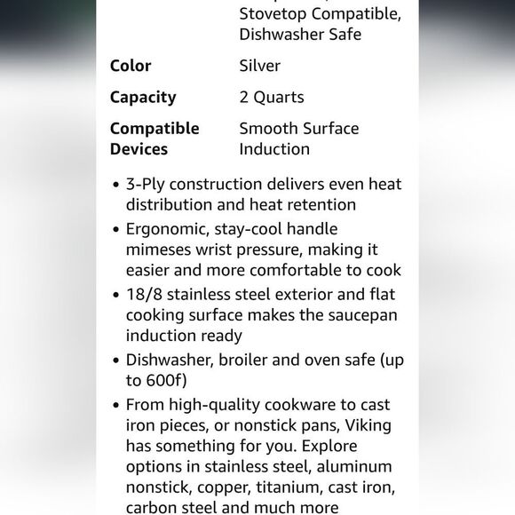 Viking 3-Ply Bonded Stainless Steel 10" Fry Pan - Picture 7 of 11